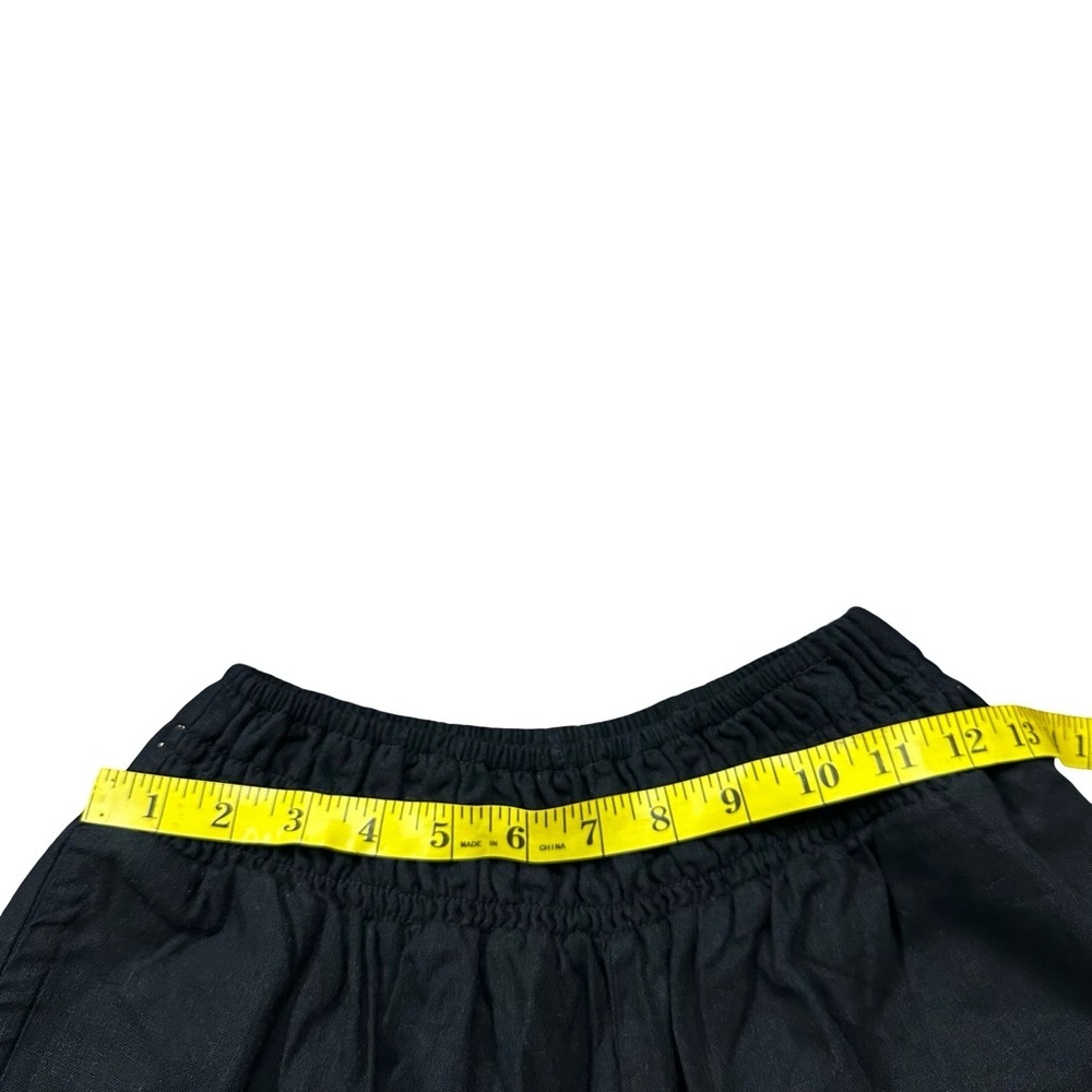 Old Navy Black Linen Blend Super Wide Leg Mid Rise Palazzo Pants Sz XS Stretchy - Picture 9 of 10